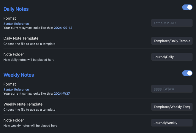 Periodic plugin settings